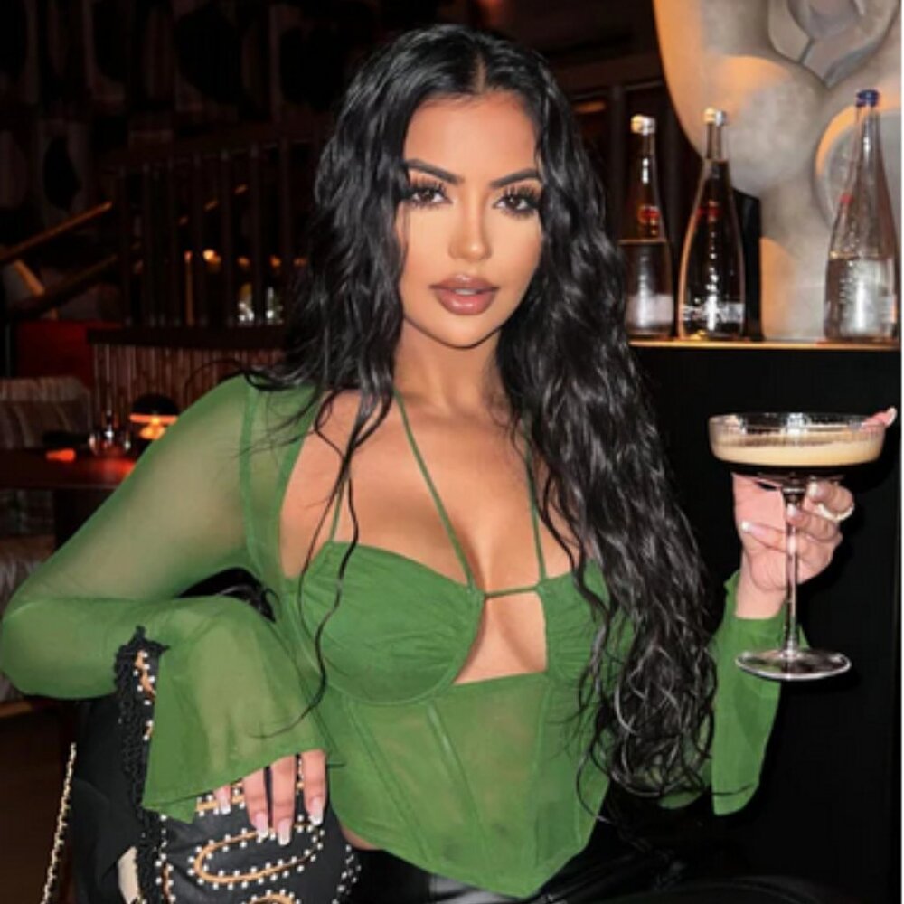 Fashion Nova-Melanie Mesh Corset Top - Olive